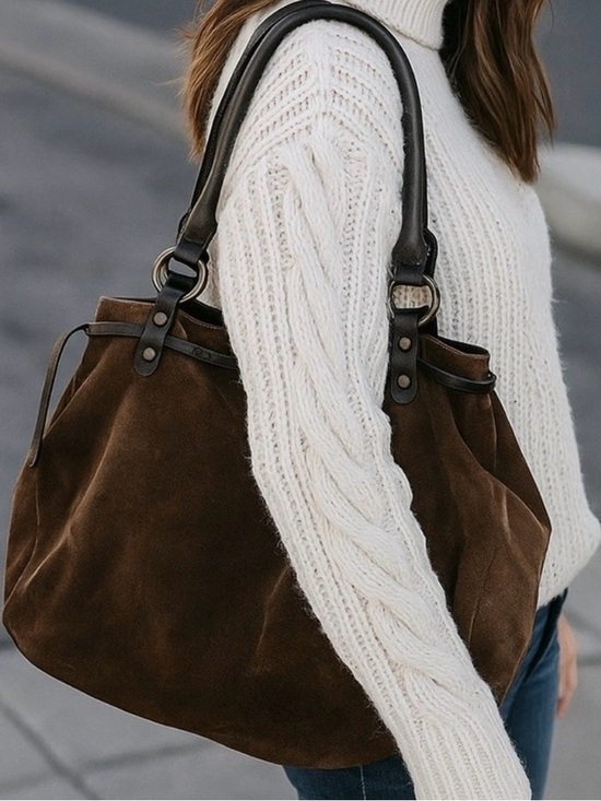 Maurizio Taiuti Handbags - Maurizio Taiuti Italy Suede Leather Purse